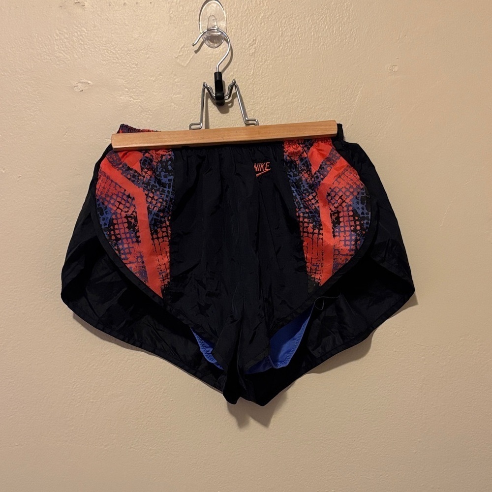 Nike Black Shorts with Red and Blue Accents